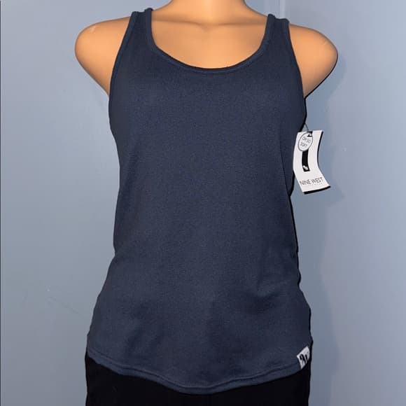 Nine West Navy Sleepwear Tank Top - Size Small Petite - Thumbnail 9