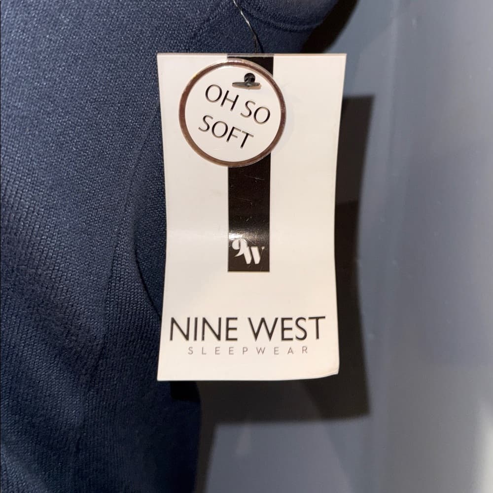 Nine West Navy Sleepwear Tank Top - Size Small Petite - Thumbnail 5