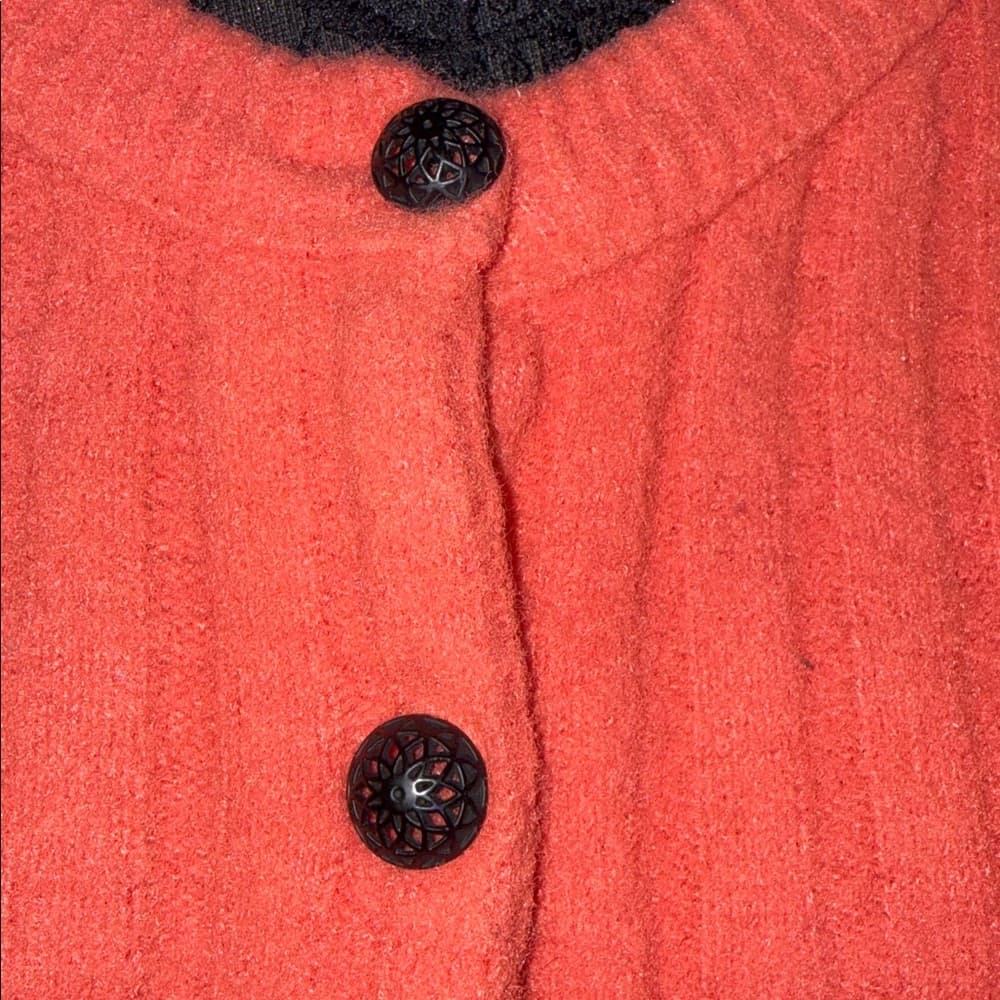 Free People Coral Button-Up Sweater - Thumbnail 5