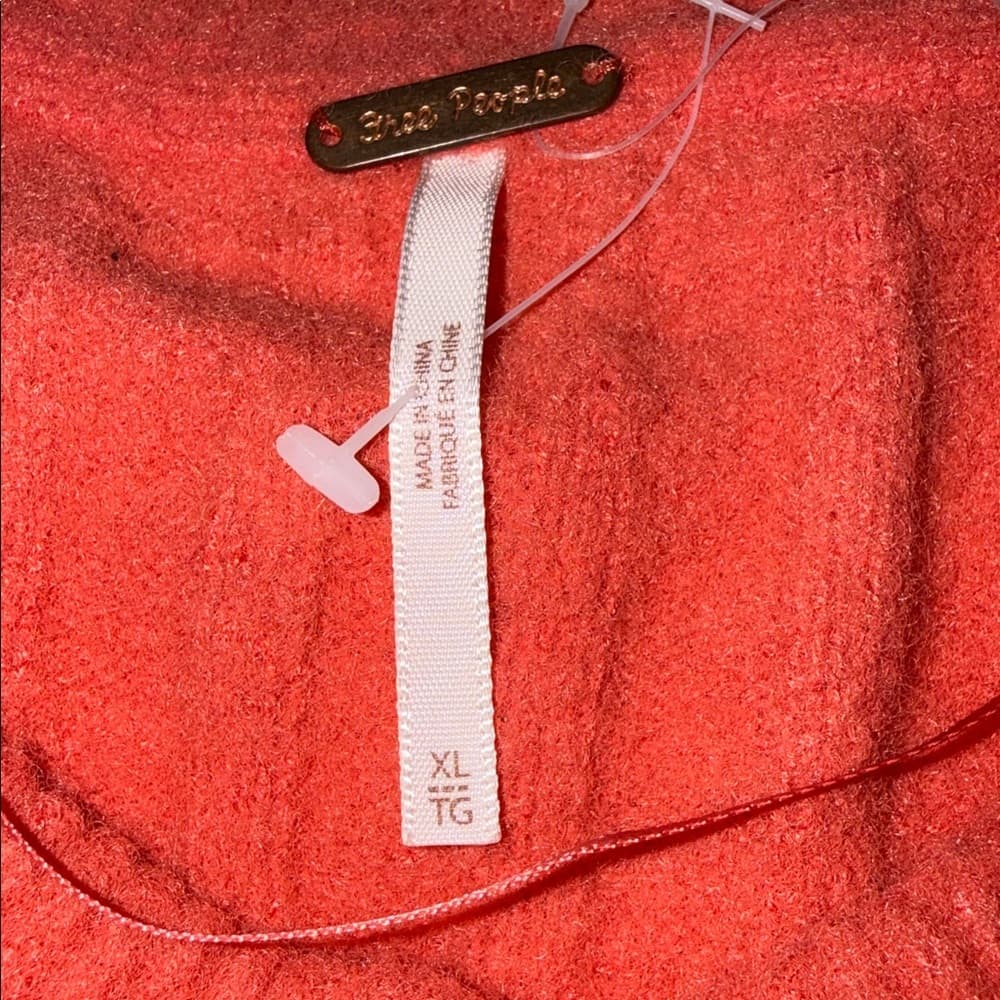 Free People Coral Button-Up Sweater - Thumbnail 6