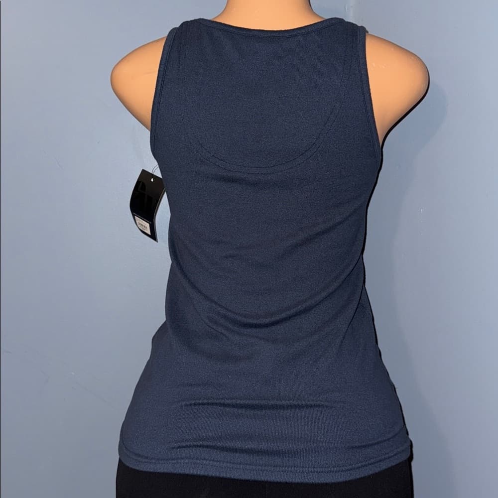 Nine West Navy Sleepwear Tank Top - Size Small Petite - Thumbnail 3
