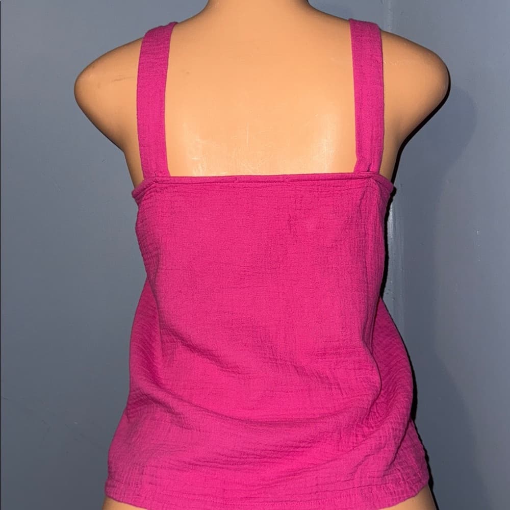 Pink button up tank top - Thumbnail 2