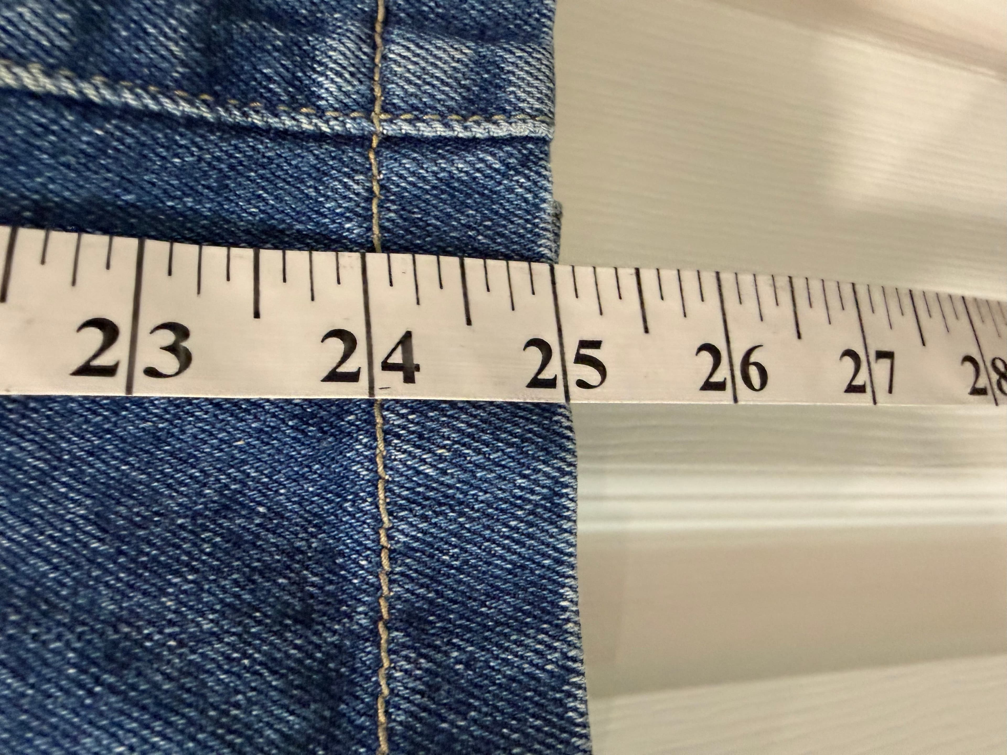 Denim Midi Skirt with Pleated Front and Pockets - Thumbnail 2