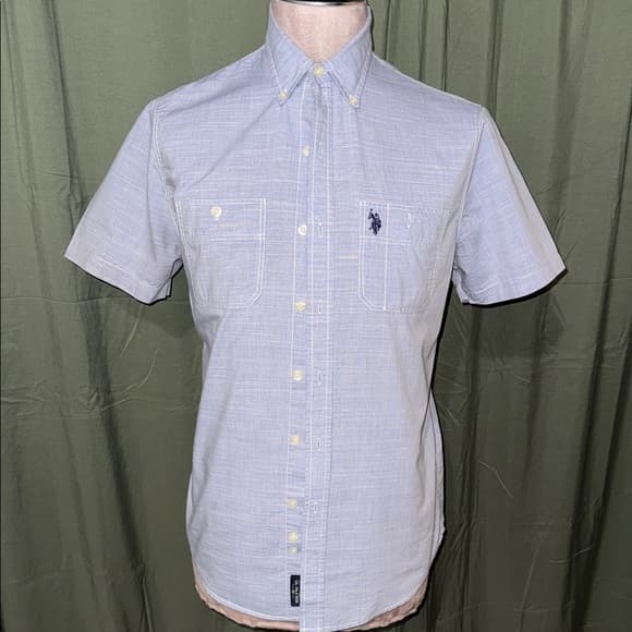 U.S. Polo Assn. Light Blue Casual Button-Down Shirt - Thumbnail 5