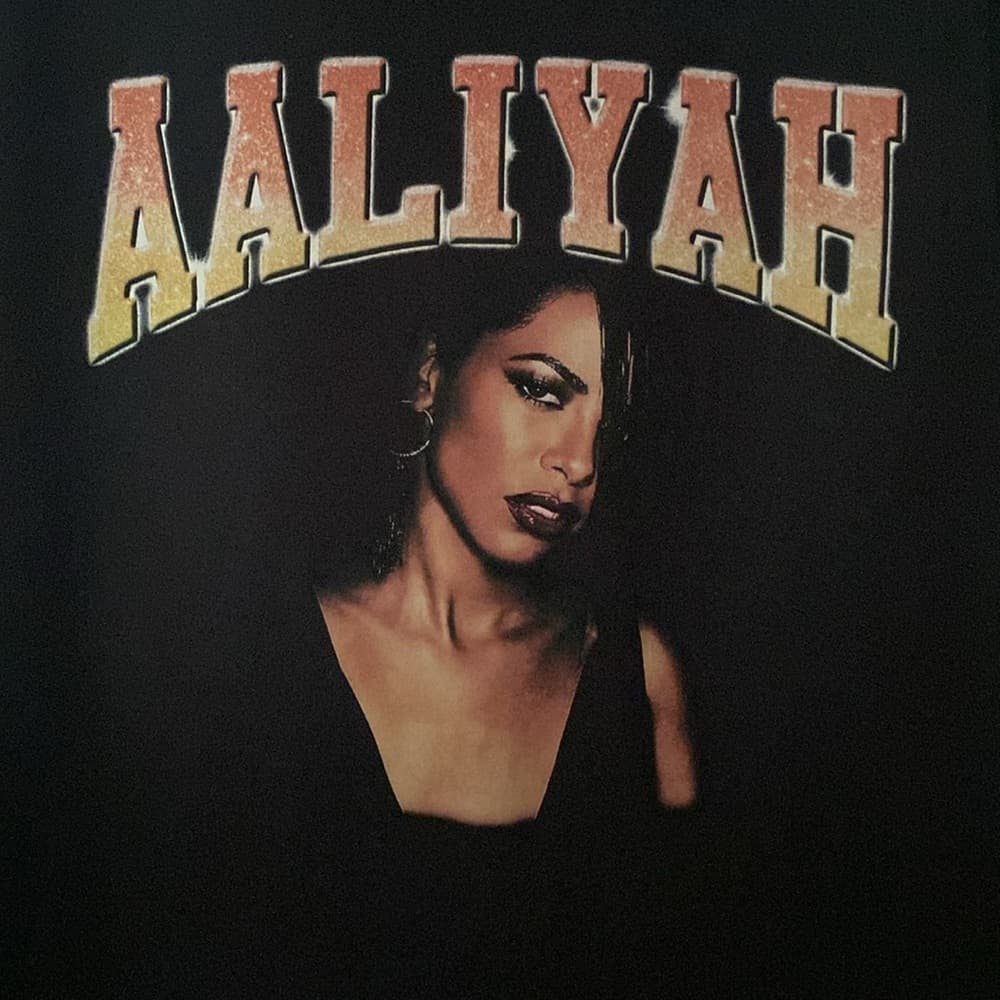 Aaliyah Photo Black T-Shirt* - Thumbnail 2