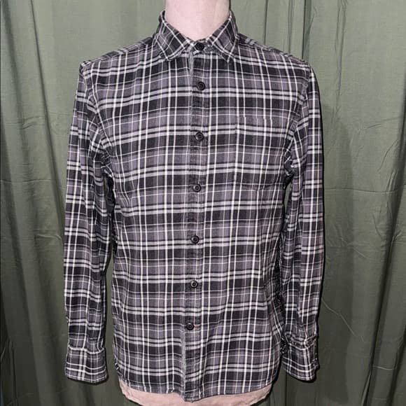 Guess Black and White Plaid Button-Down Shirt - Thumbnail 7