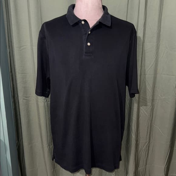 Lands' End Men's Dark Polo Shirt - Thumbnail 3