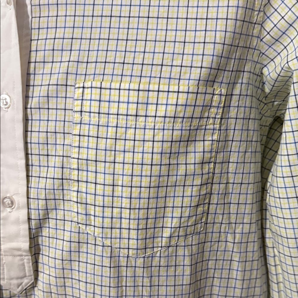 White and Green Checkered Long Sleeve Men’s Tunic - Thumbnail 2