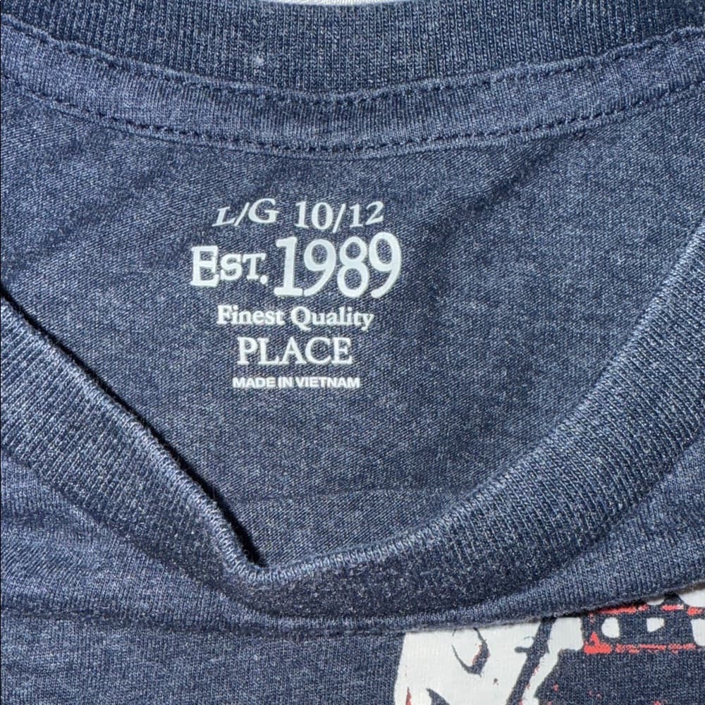 Place Kids Football Graphic Tee - Navy and Red