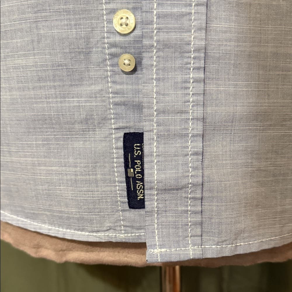 U.S. Polo Assn. Light Blue Casual Button-Down Shirt - Thumbnail 2