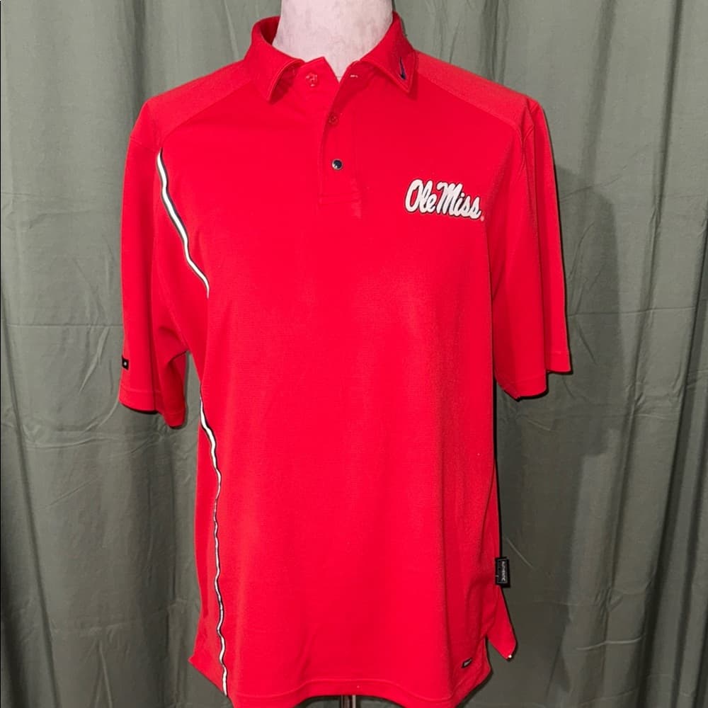 Nike Red Ole Miss Polo Shirt - Thumbnail 6