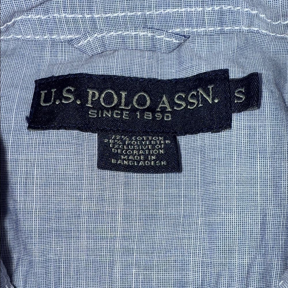 U.S. Polo Assn. Light Blue Casual Button-Down Shirt - Thumbnail 3