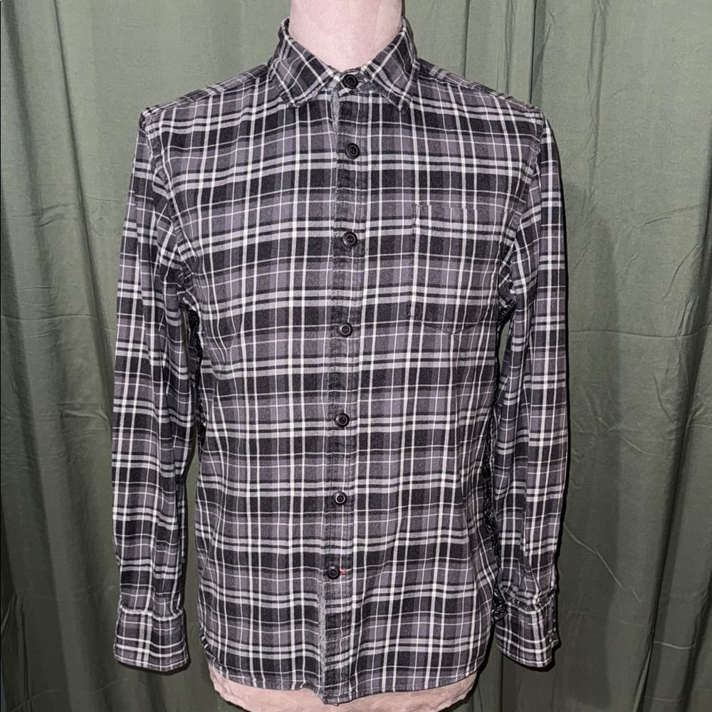 Guess Black and White Plaid Button-Down Shirt - Thumbnail 6