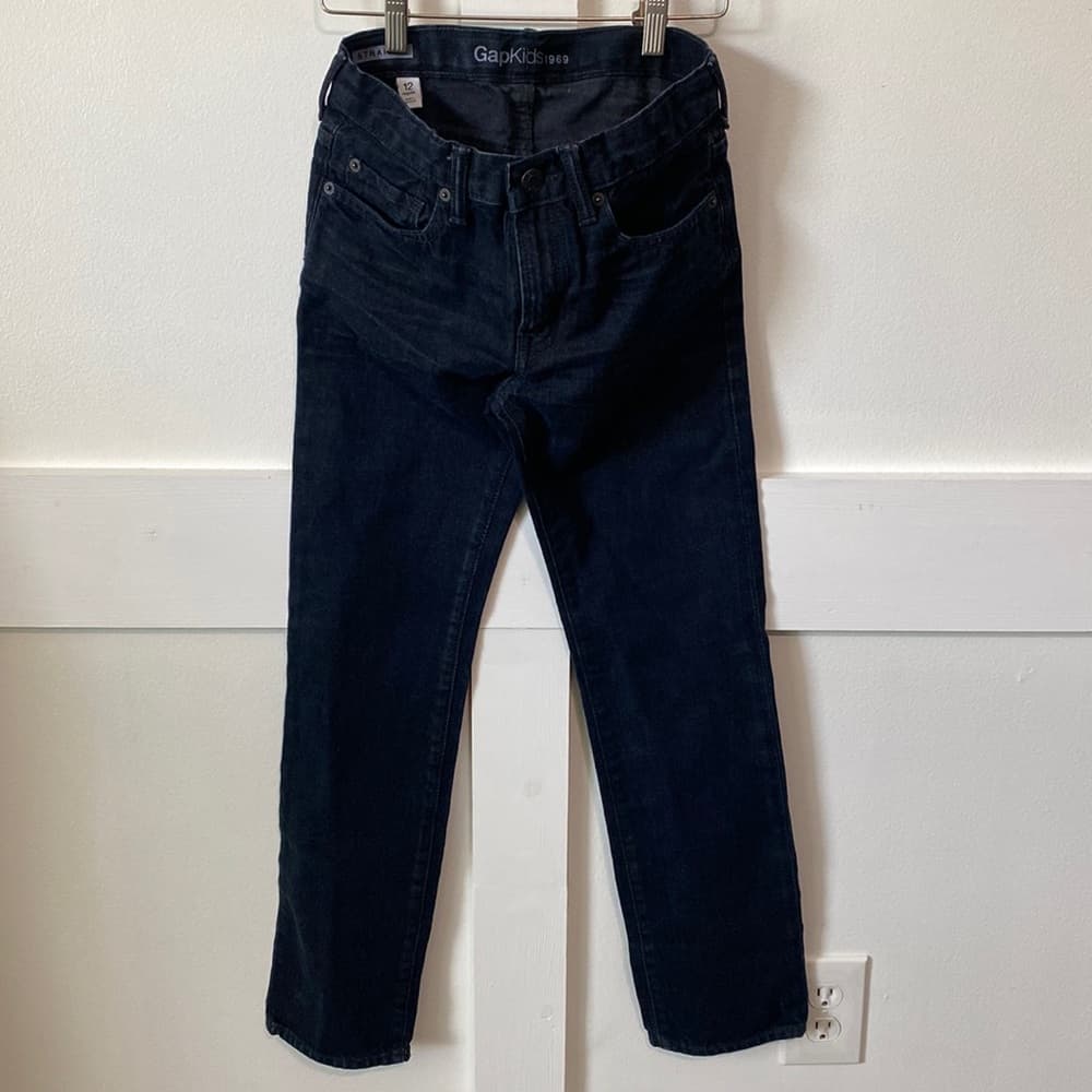 Gap Kids black straight leg jeans - Thumbnail 5
