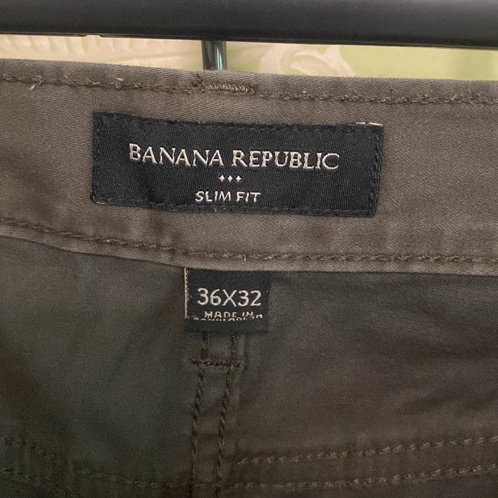 36 x 32 Banana Republic Navy green jeans - Thumbnail 3