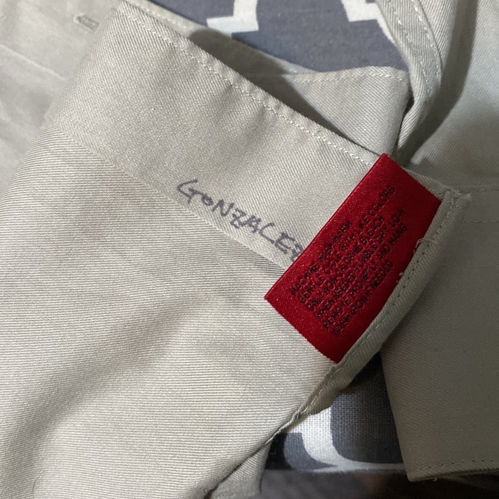 Men’s khaki button down shirt - Thumbnail 2