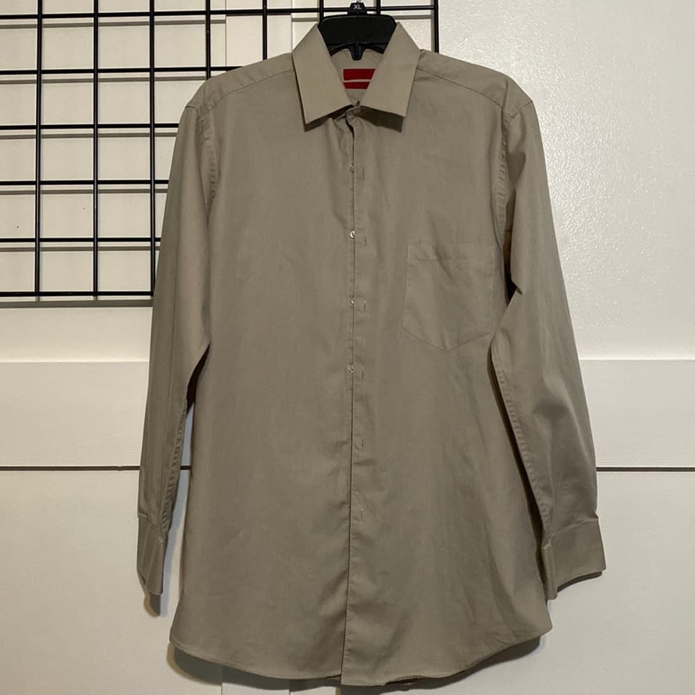 Men’s khaki button down shirt - Thumbnail 4