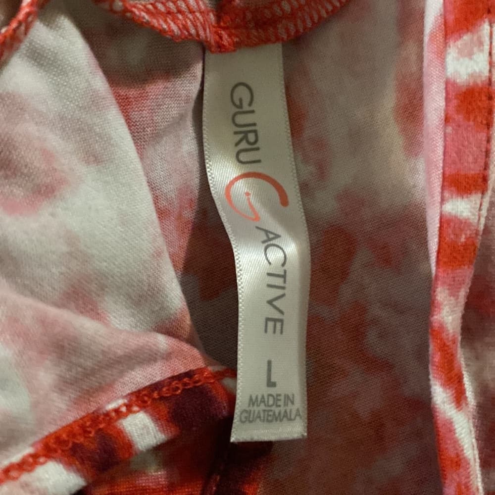 Trendy Red Tie-Dye "Never Look Back" Tank – Size Large - Thumbnail 4