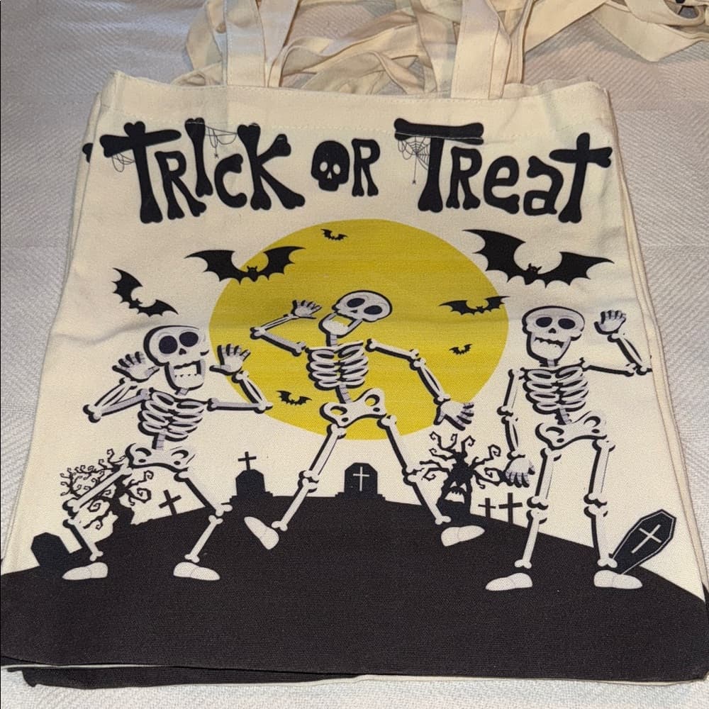Canvas Halloween Trick or Treat Tote Bag - Thumbnail 2