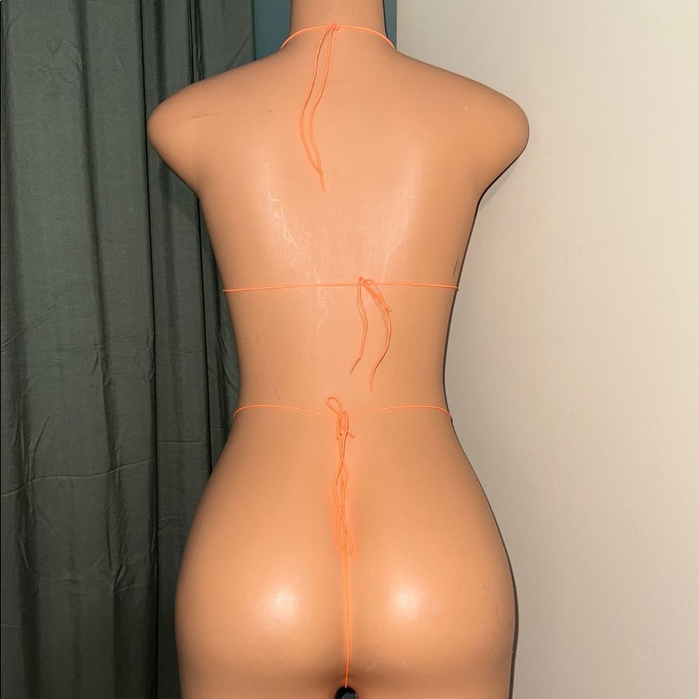 NWOT Sparkling Orange Bikini Set - Thumbnail 3