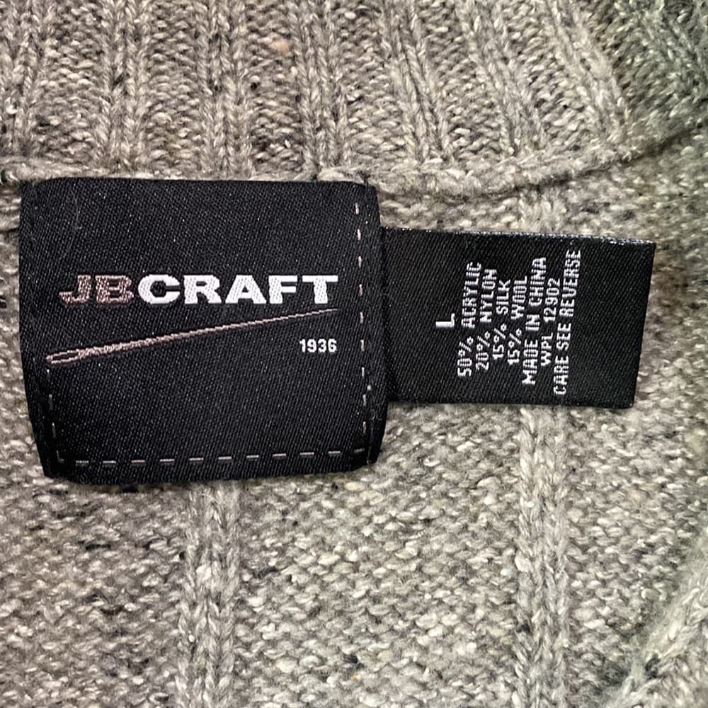 JB Craft grey pullover sweater. Quarter zip. - Thumbnail 3