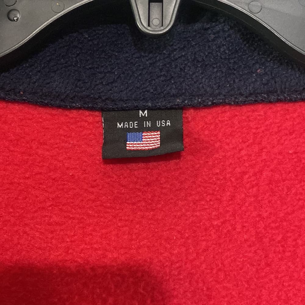Red fleece quart zip Georgia pullover - Thumbnail 3