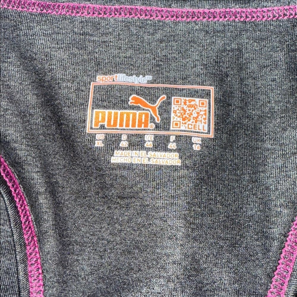 Puma Black Racerback Tank Top, Size XL - Thumbnail 4