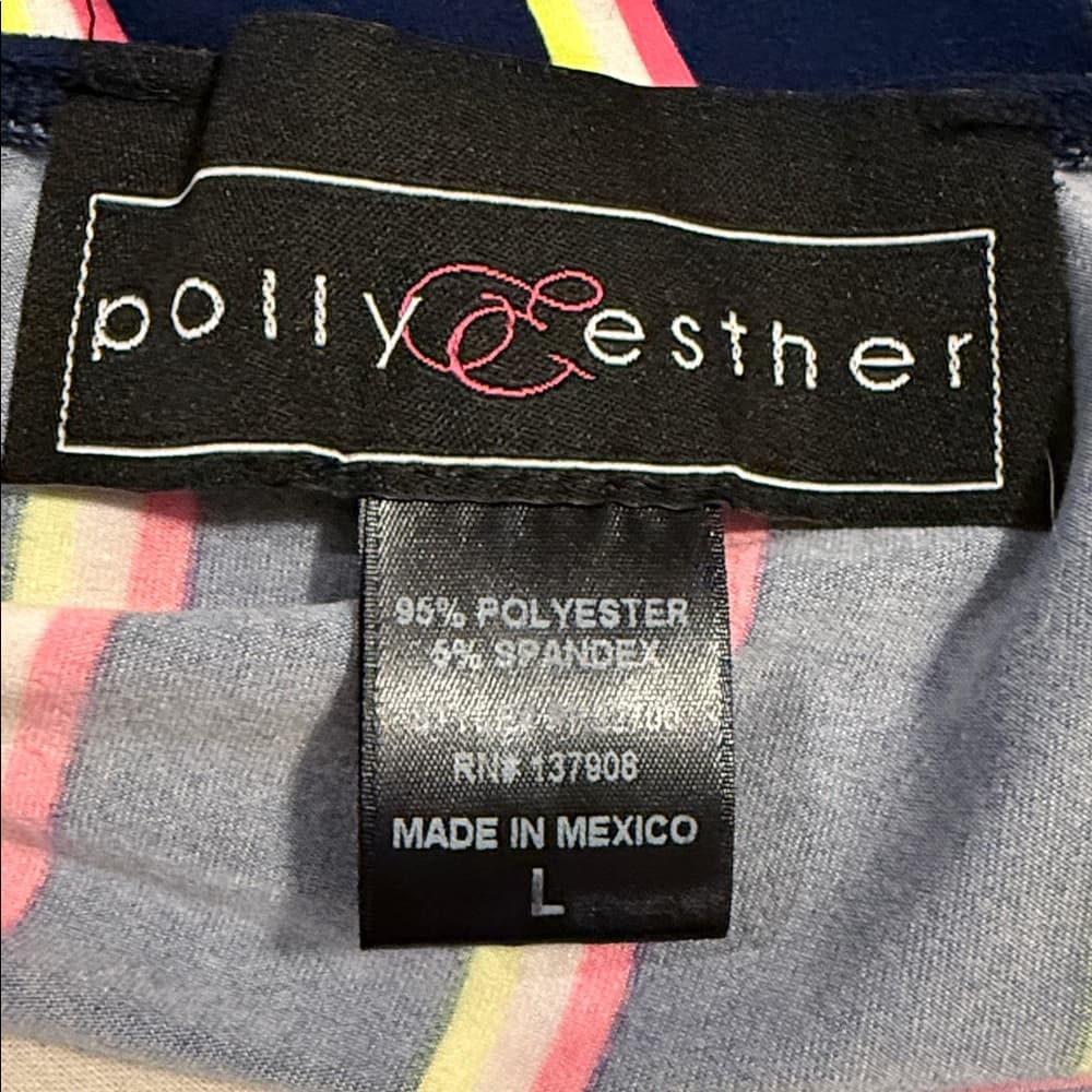 NWT Polly & Ester Striped One-Piece Swimsuit - Size Large - Thumbnail 3