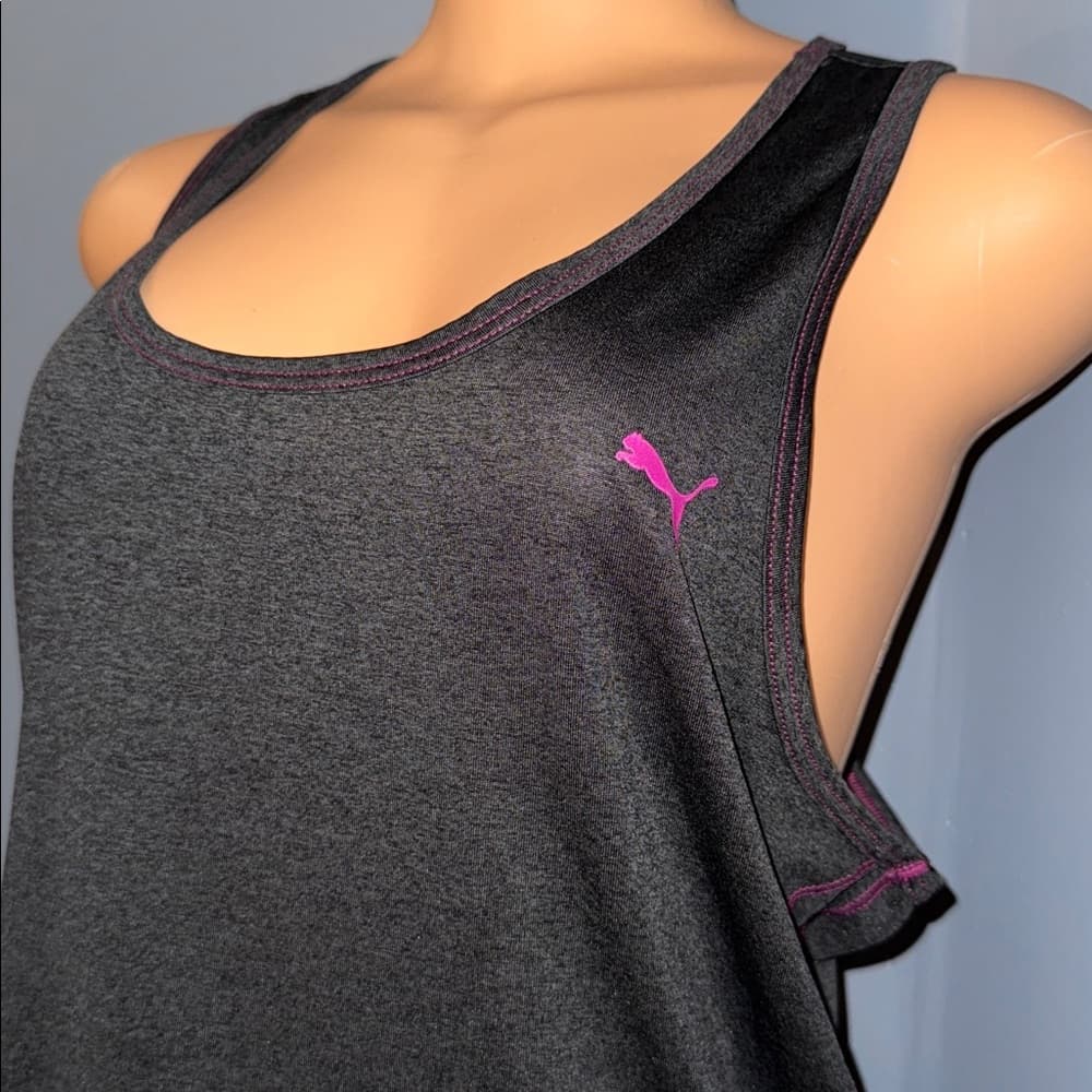 Puma Black Racerback Tank Top, Size XL