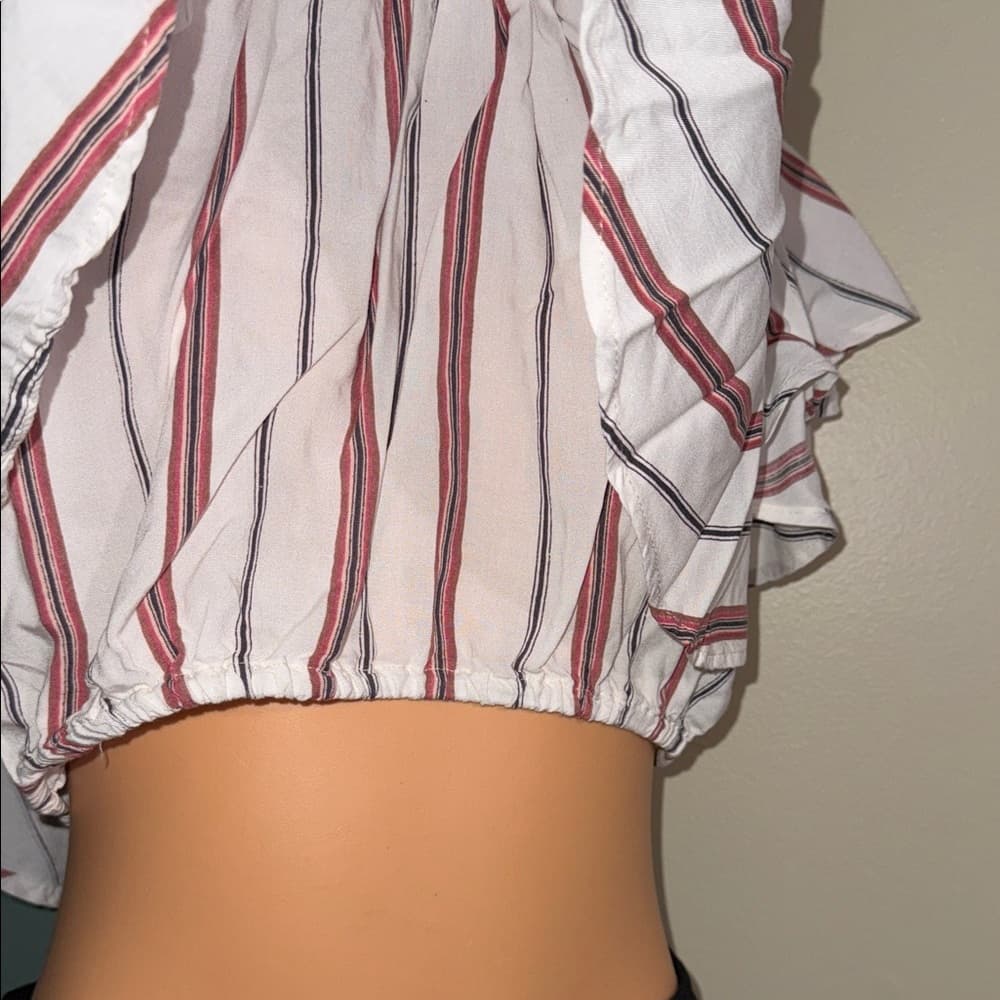Gypsy Love Striped Flutter Sleeve Top - Size XL - Thumbnail 2