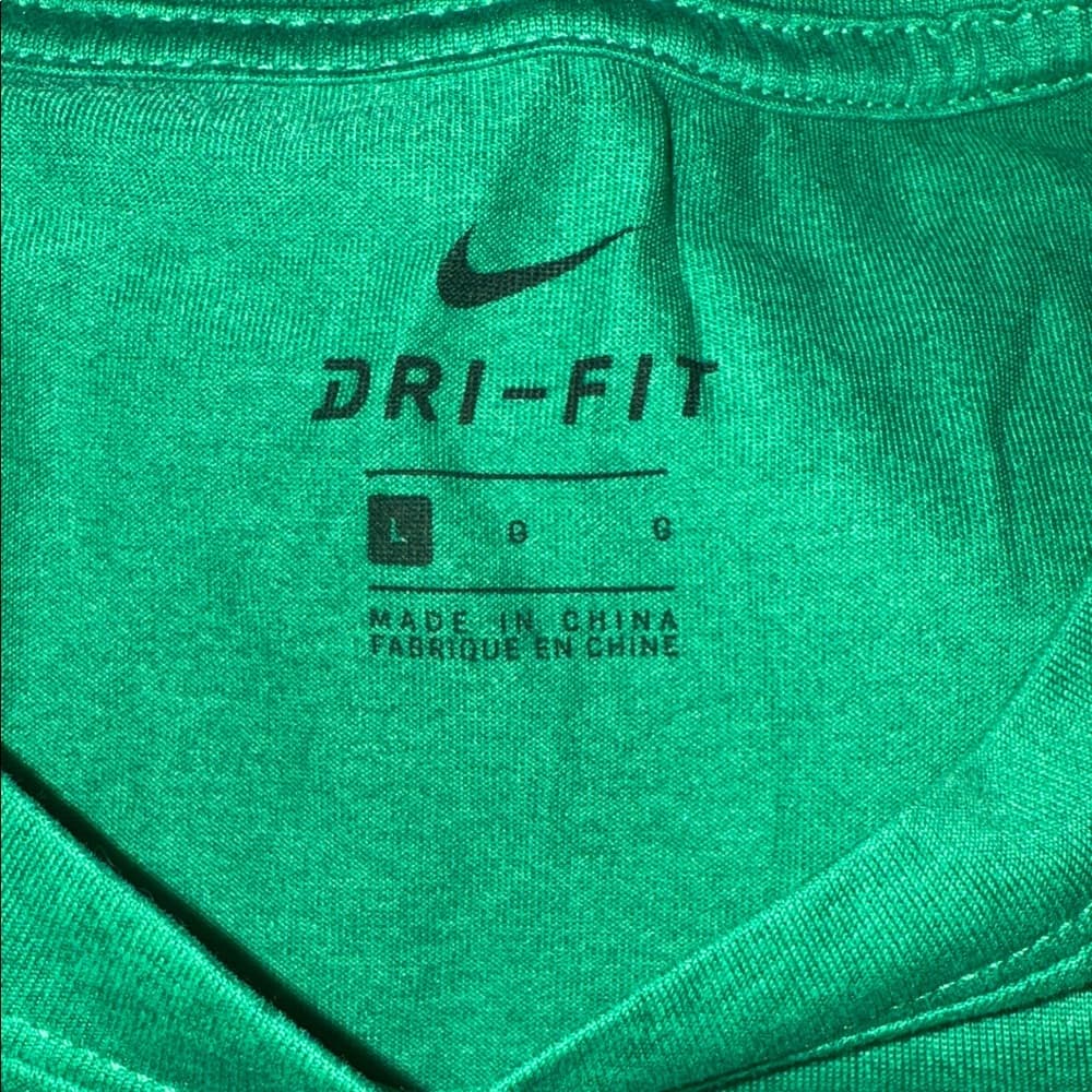 Nike Dri-Fit Men's Bright Green Short Sleeve Tee - Thumbnail 2