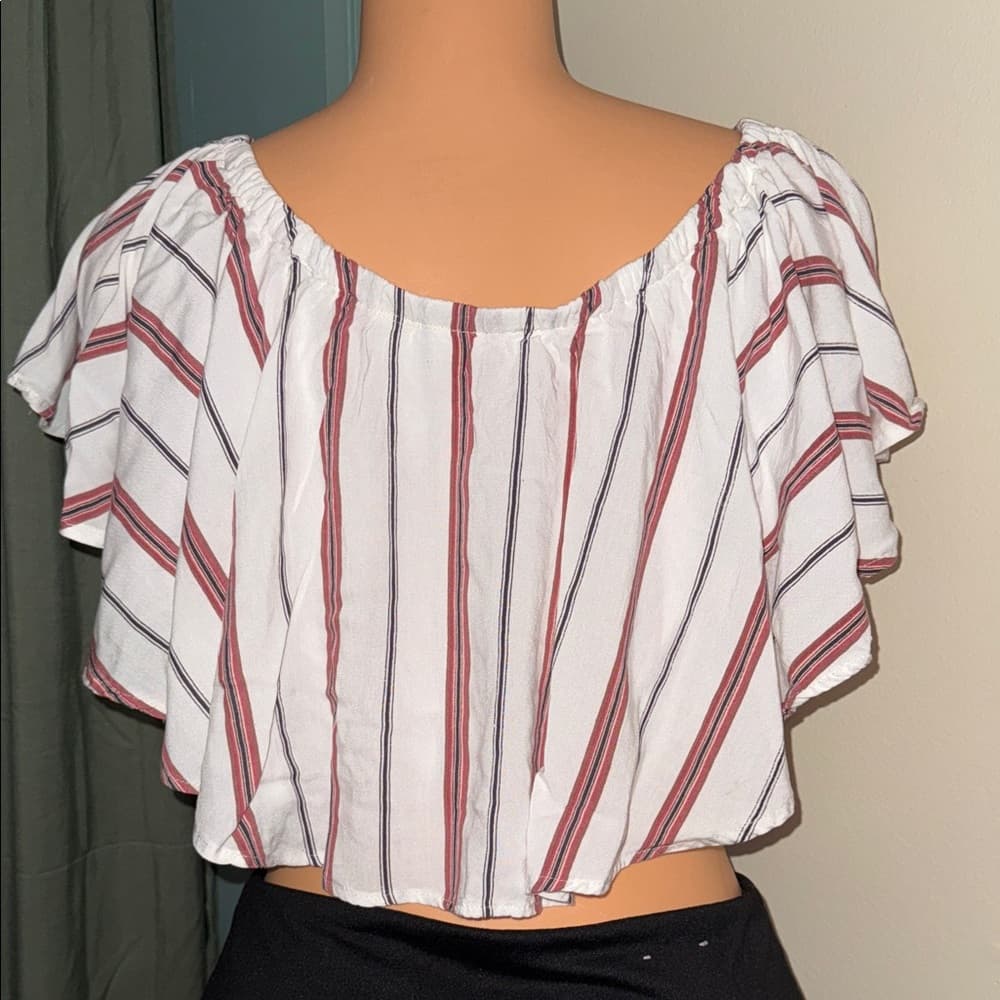 Gypsy Love Striped Flutter Sleeve Top - Size XL - Thumbnail 3