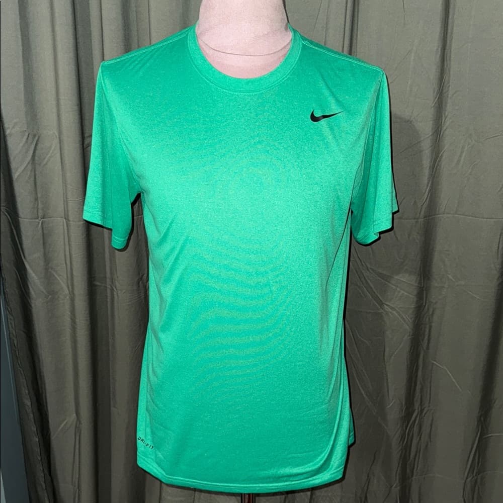 Nike Dri-Fit Men's Bright Green Short Sleeve Tee - Thumbnail 3