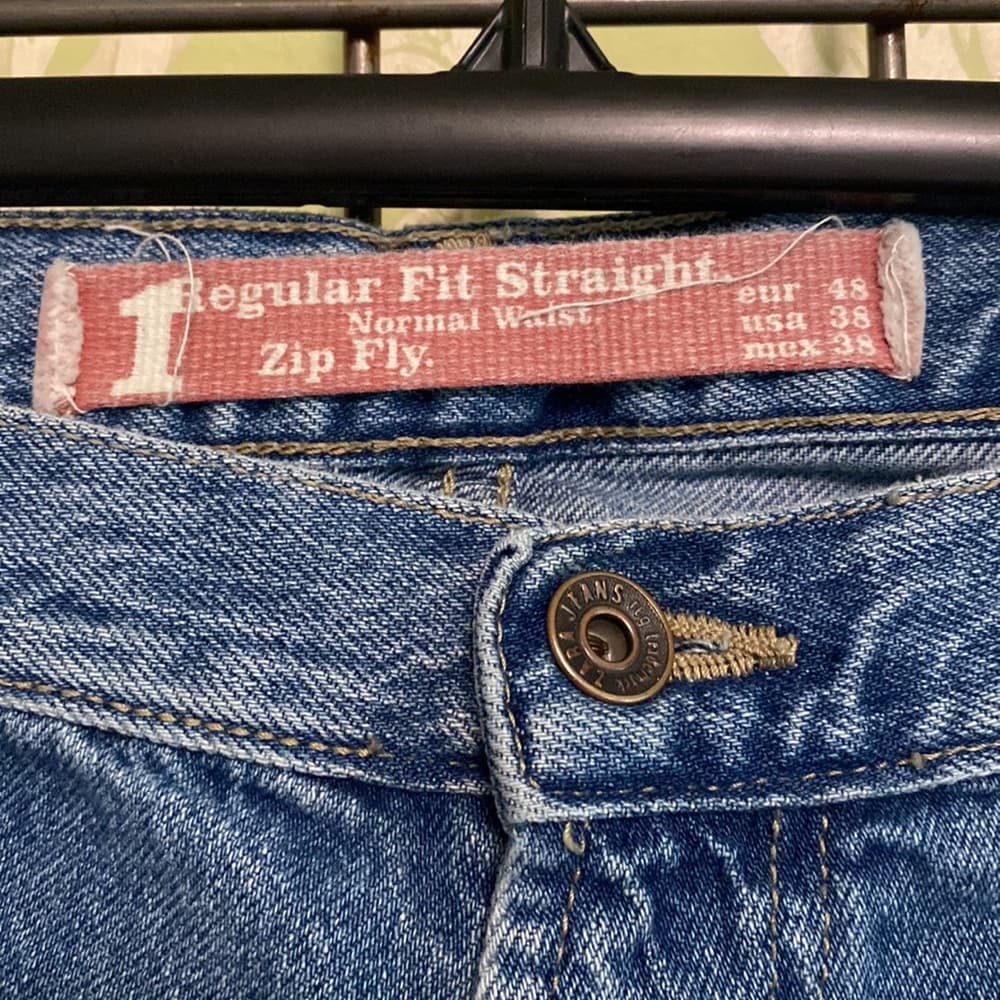 38 x 34 Zara regular fit straight leg jeans* - Thumbnail 3