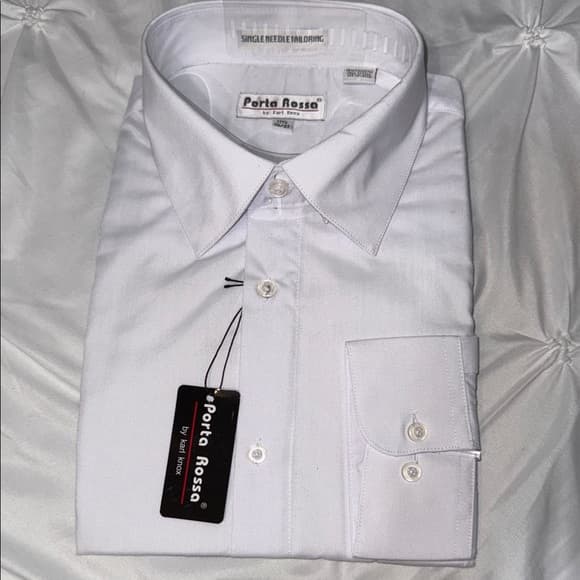 Men's Classic White Button Down Shirt - Thumbnail 5