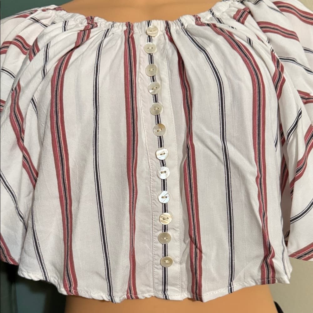 Gypsy Love Striped Flutter Sleeve Top - Size XL