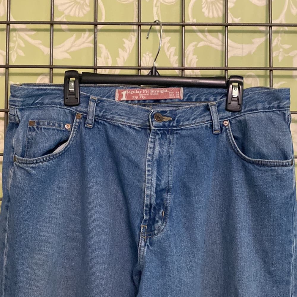 38 x 34 Zara regular fit straight leg jeans* - Thumbnail 2