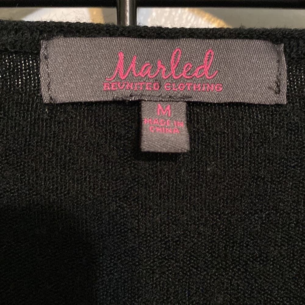Black v-neck sweater