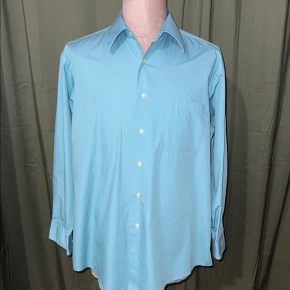 Alexander Julian Light Blue Casual Button Down Shirt - Thumbnail 3