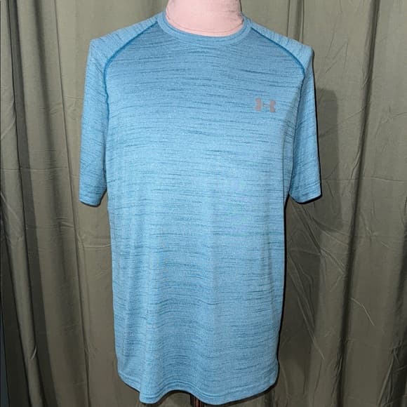 Under Armour Men's Light Blue Athletic Tee - Thumbnail 5