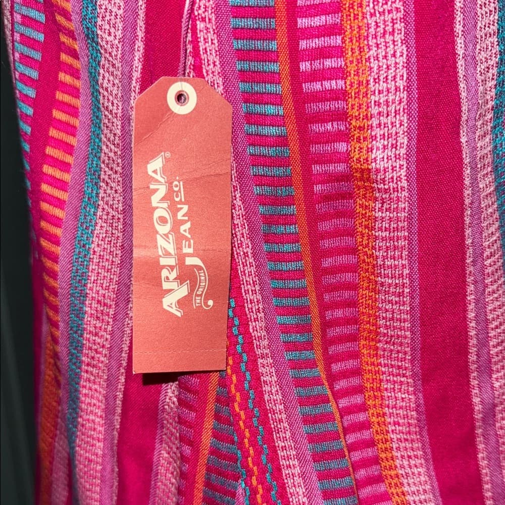 Arizona Jean Company Pink Striped Tank Top - Thumbnail 4