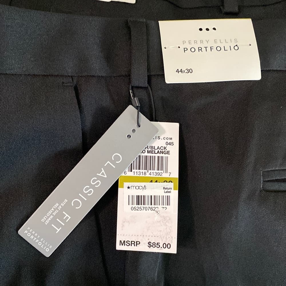 44 x 30 Perry Ellis Portfolio NWT dress slacks - Thumbnail 2