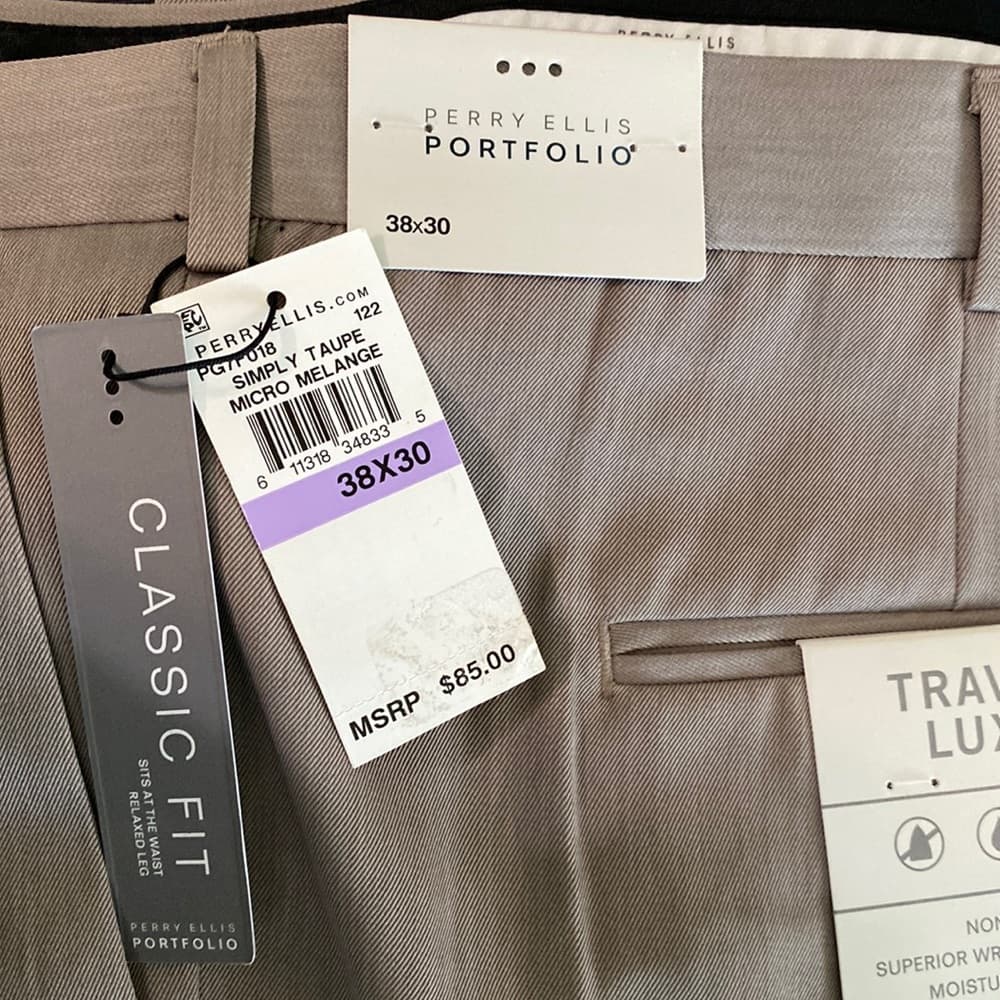 38 x 30 two toned Perry Ellis Portfolio dress slacks - Thumbnail 2