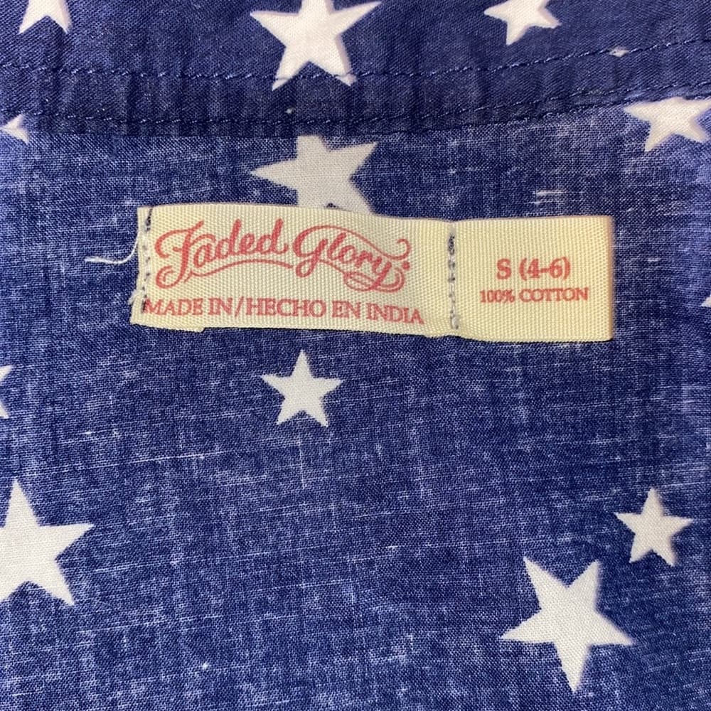 Faded Glory Starry Sleeveless Blouse - Size Small - Thumbnail 5