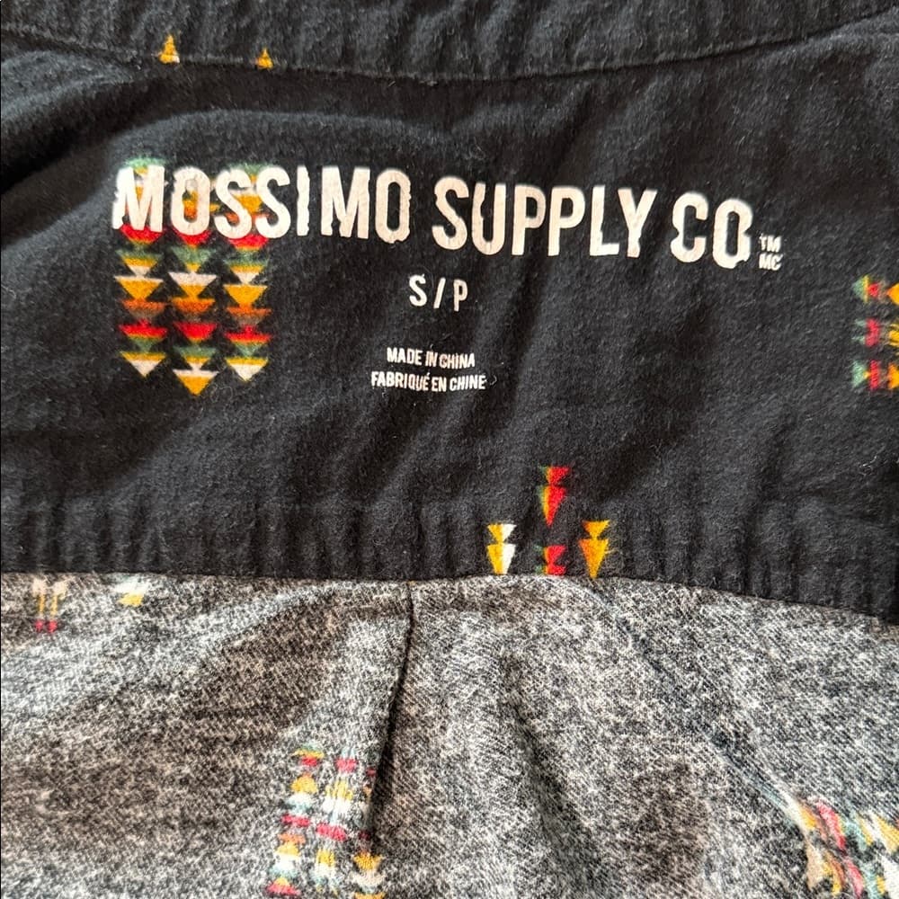 Mossimo Supply Co. Black Multicolor Patterned Shirt Jacket - Thumbnail 2