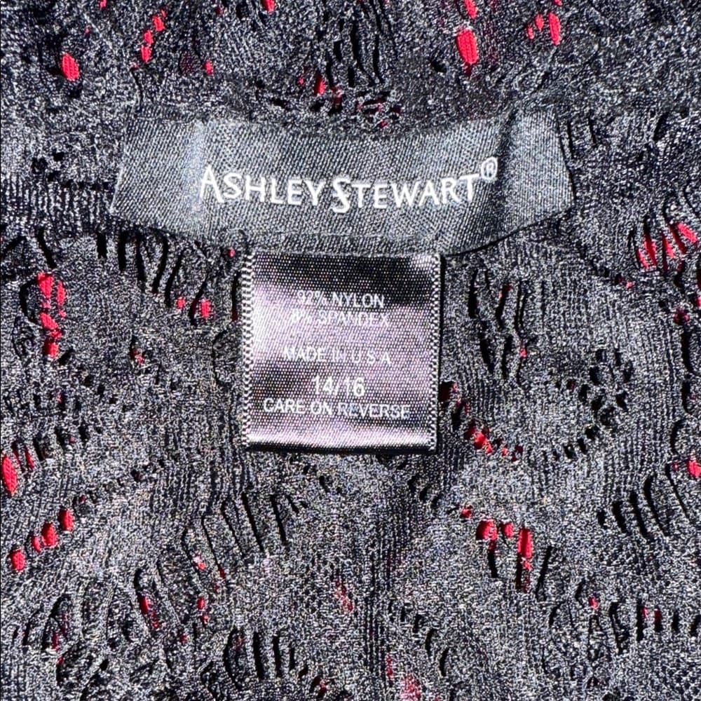 Ashley Stewart Black Lace Tank Top - Thumbnail 3