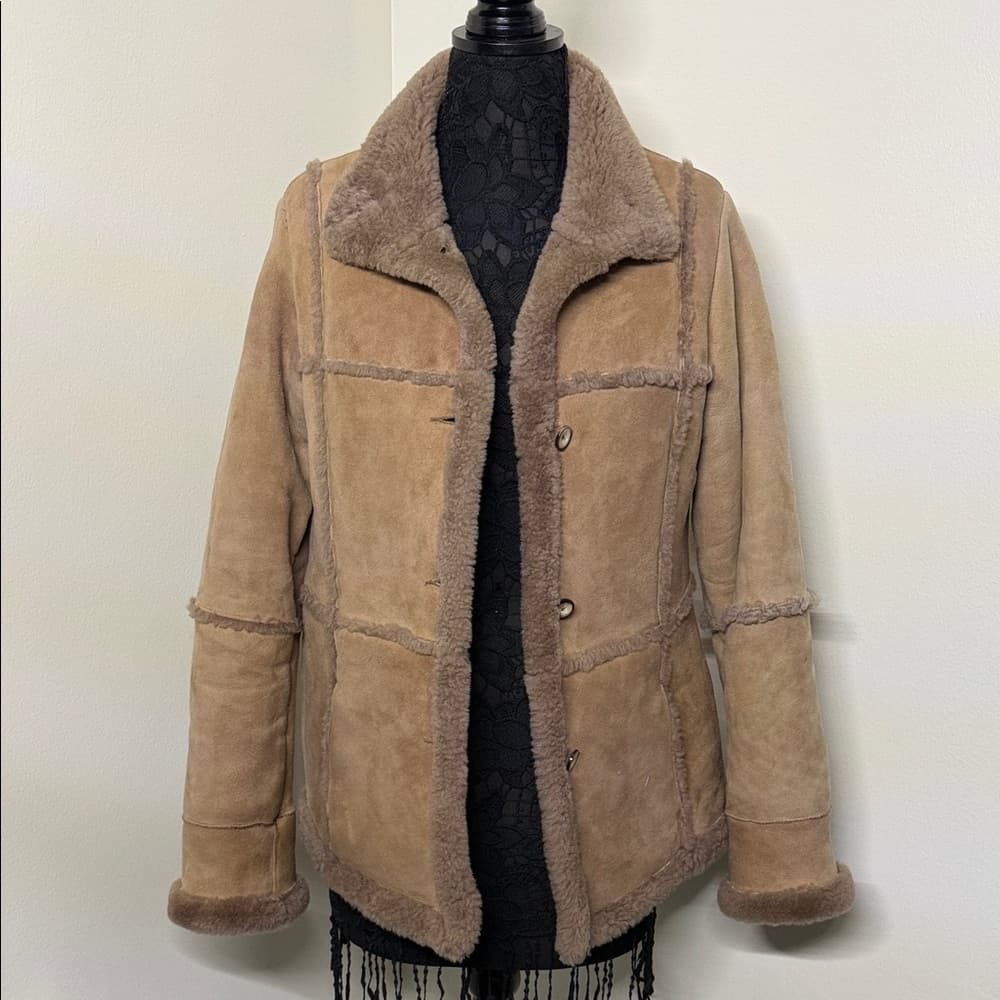 Women's Tan Shearling Jacket