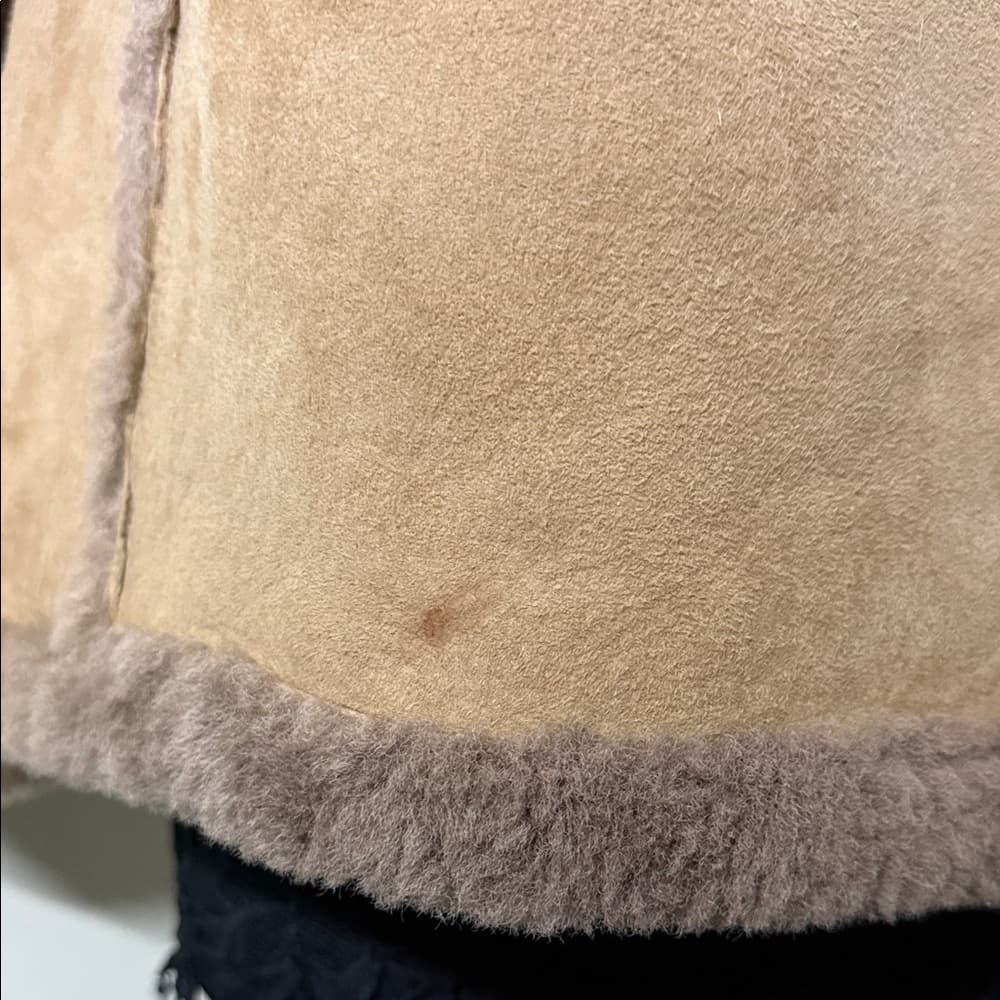 Women's Tan Shearling Jacket - Thumbnail 5