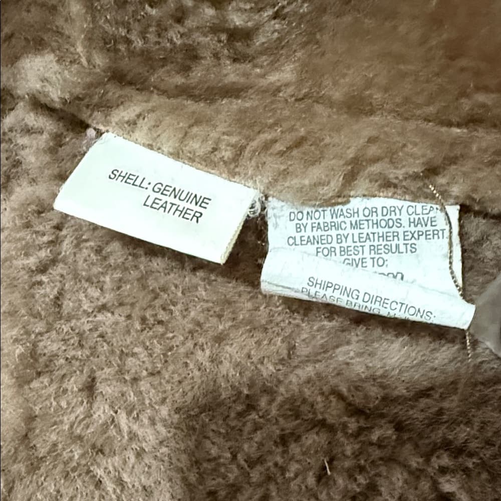 Women's Tan Shearling Jacket - Thumbnail 12