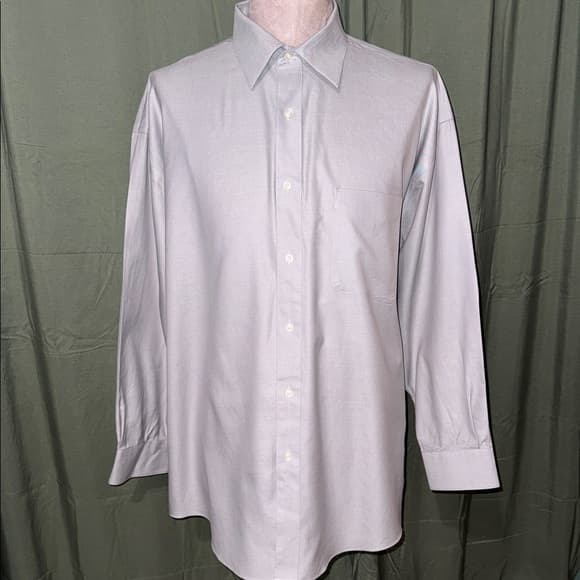 Men's Classic Gray Button Down Shirt - Thumbnail 4